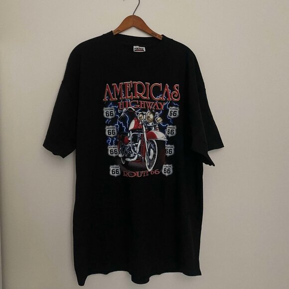 vintage route 66 american highway americana souvenir motorcycle size 2XL - Picture 1 of 6